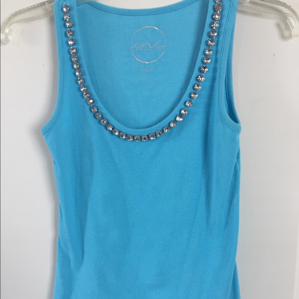 INC RIBBED TOP WITH RHINESTONE STUDS SMALL